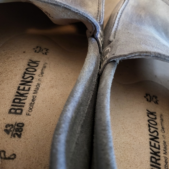 Birkenstock Blue-ish Grey Domingo Suede Leather Slip-on Casual ~Eur 43L / US 10 - Picture 7 of 10